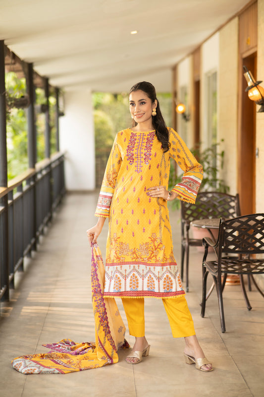 Riwayet Vo-02 Embroidered & Sequence Work Lawn Unstitched 3pcs