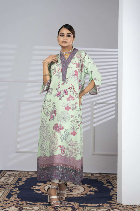 Printed Premium Soft Silk Ready To Ware Kaftan Vol-02