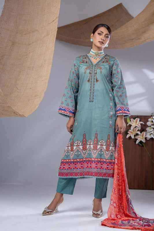 Aiza Embroidered & Sequence Work Unstitched 3pcs