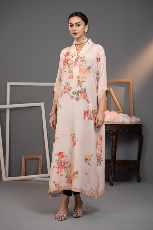 Printed Premium Soft Silk Stitched Kaftan Vol-01