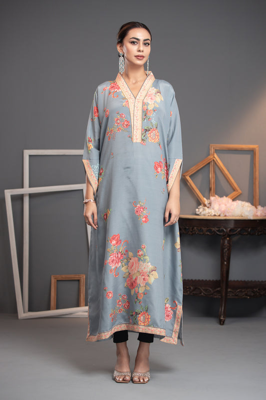 Printed Premium Soft Silk Stitched Kaftan Vol-01