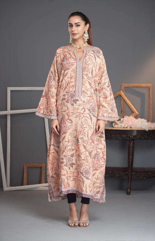 Printed Premium Soft Silk Stitched Kaftan Vol-01